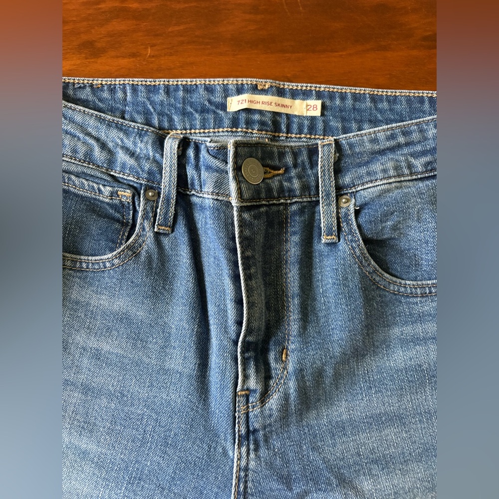 721 High-Rise Skinny Levi Jeans - Women’s Light Blue Denim